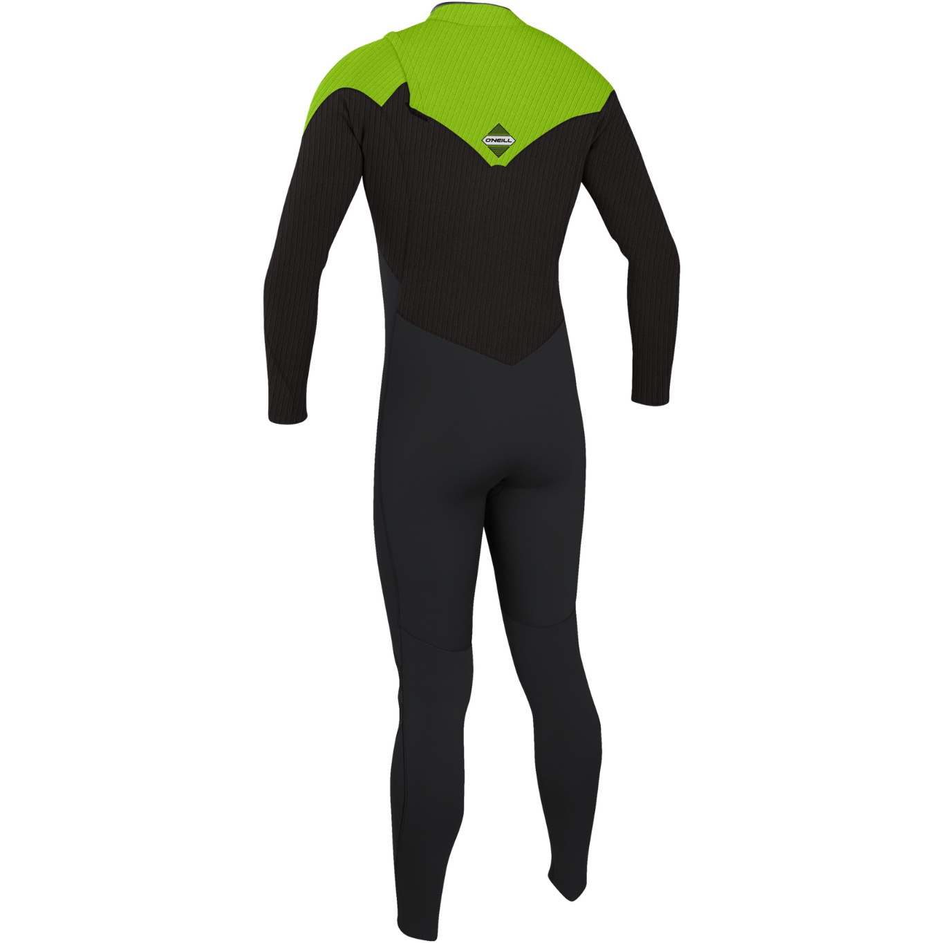 2026 O'Neill Mens Hyperfreak Comp 4/3mm Zipless Wetsuit 4971 - Tempered Steel / Day Glo